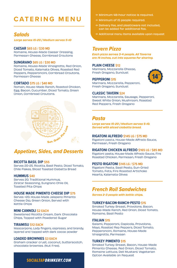 Catering Social Tap Drinkery